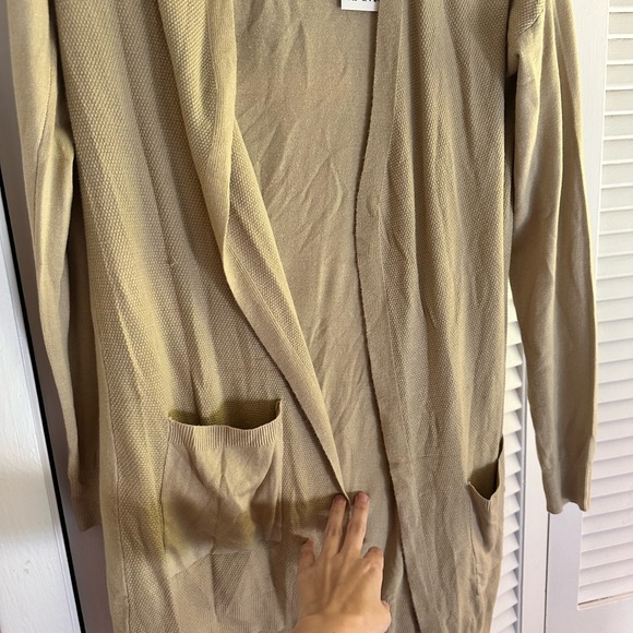 Tea n Rose Beige Longline Cardigan - Picture 2 of 3